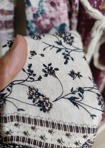 Bohem Çok Renkli Uzun Kollu Uzun Elbise - Görsel 5