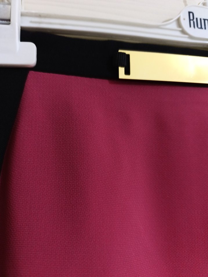 Drapeli Uzun Pembe Kadın balık Etek - Görsel 3