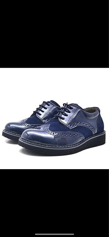 Klasik çocuk ayakkabı rugan ve süet - Görsel 2