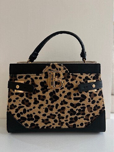 balmain leopar çanta