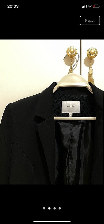 Koton Siyah Crop Blazer