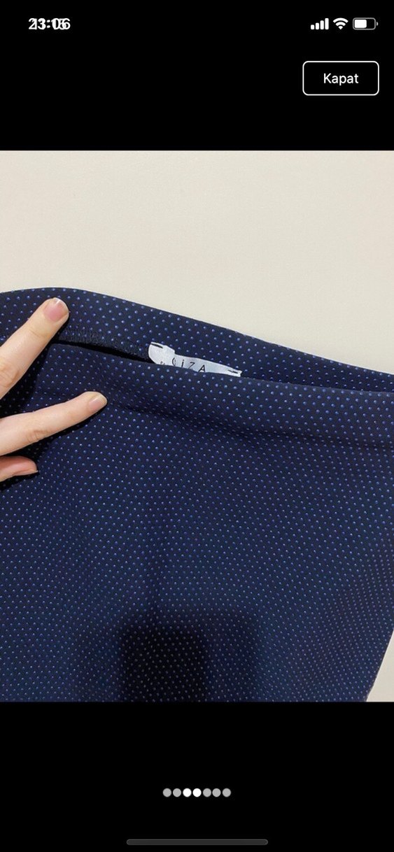 Lacivert Kadın Midi Piliseli Etek - Görsel 2