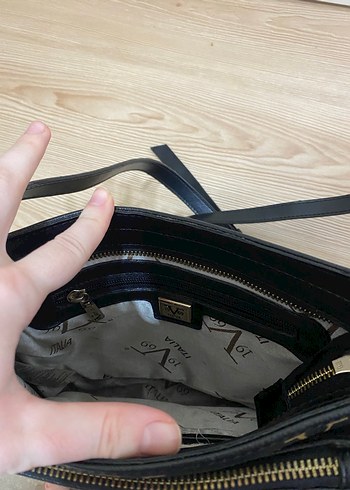 Klasik Siyah Deri Kadın Çanta - Görsel 4