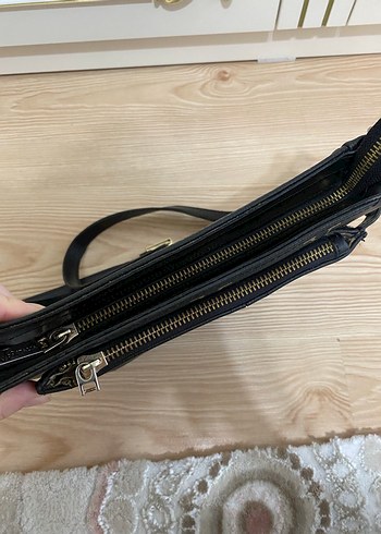 Klasik Siyah Deri Kadın Çanta - Görsel 2