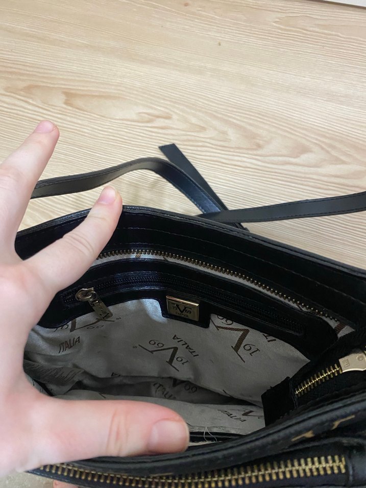 Klasik Siyah Deri Kadın Çanta - Görsel 4