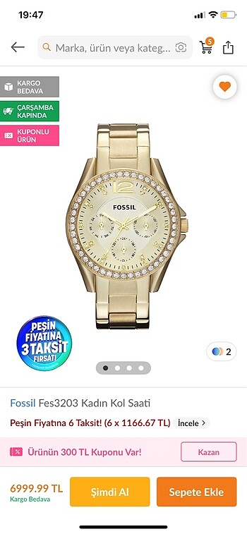 Fossil Orijinal Kadin Kol Saati