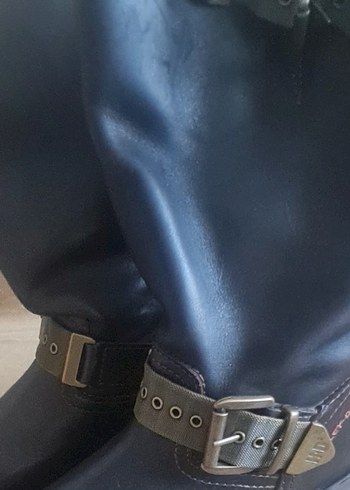 Siyah Erkek Biker Botları Tokalı harley davidson orijinal - Görsel 3