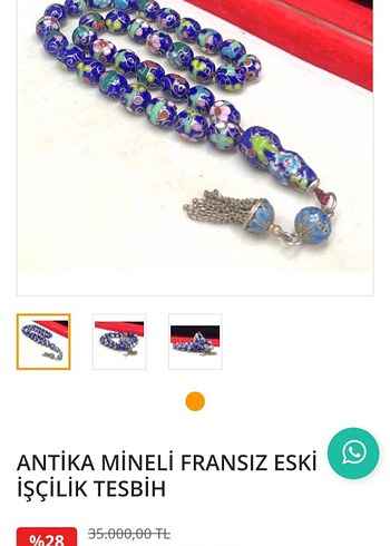 fransiz mineli  gümüş Renkli  Tesbih 10 mm koleksiyonluk. - Görsel 4