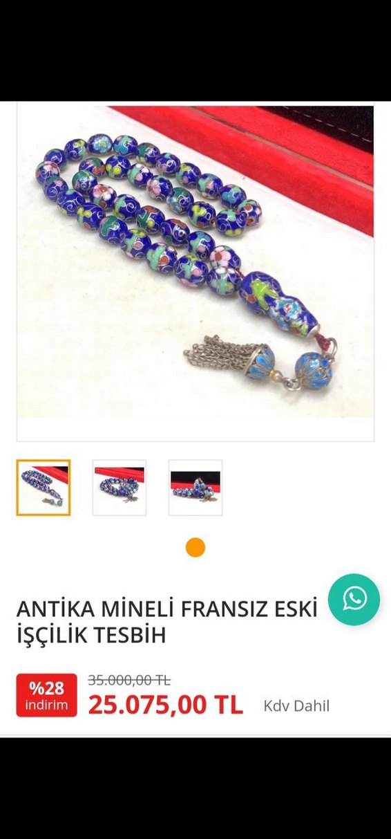 fransiz mineli  gümüş Renkli  Tesbih 10 mm koleksiyonluk. - Görsel 4