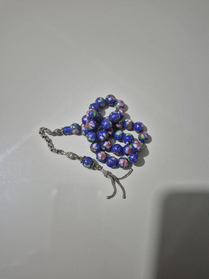 fransiz mineli  gümüş Renkli  Tesbih 10 mm koleksiyonluk. - Görsel 3