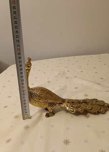 Antika Pirinç Tavuskuşu Biblo - Görsel 5