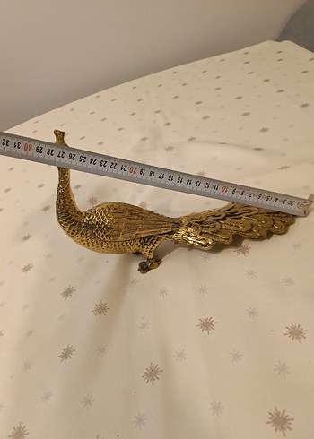 Antika Pirinç Tavuskuşu Biblo - Görsel 4