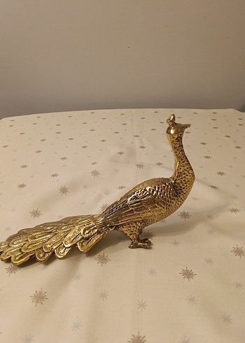 Antika Pirinç Tavuskuşu Biblo - Görsel 3