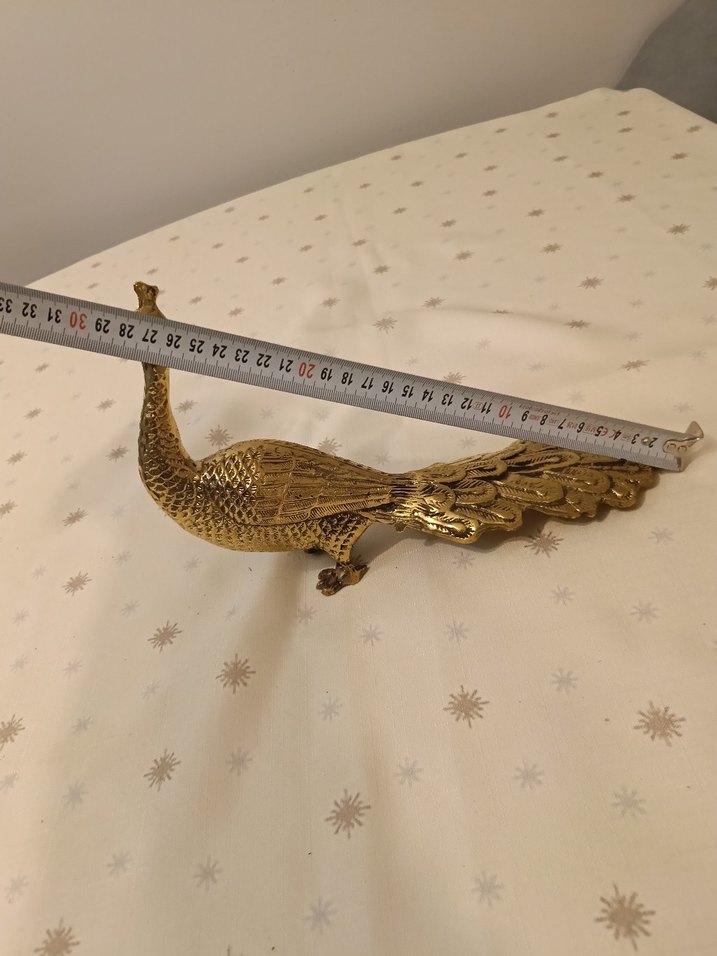 Antika Pirinç Tavuskuşu Biblo - Görsel 4