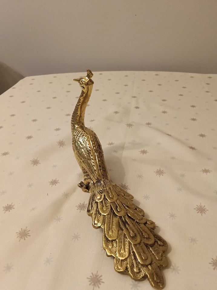 Antika Pirinç Tavuskuşu Biblo - Görsel 2