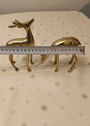 Antika Pirinç Geyik Biblo Seti - Görsel 5