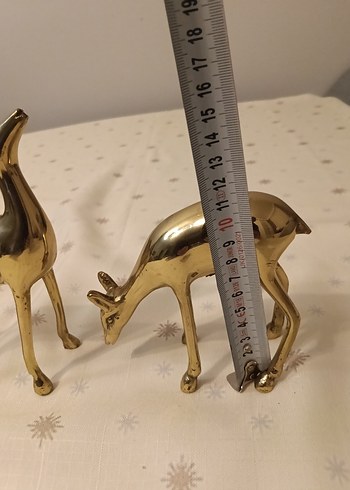 Antika Pirinç Geyik Biblo Seti - Görsel 7