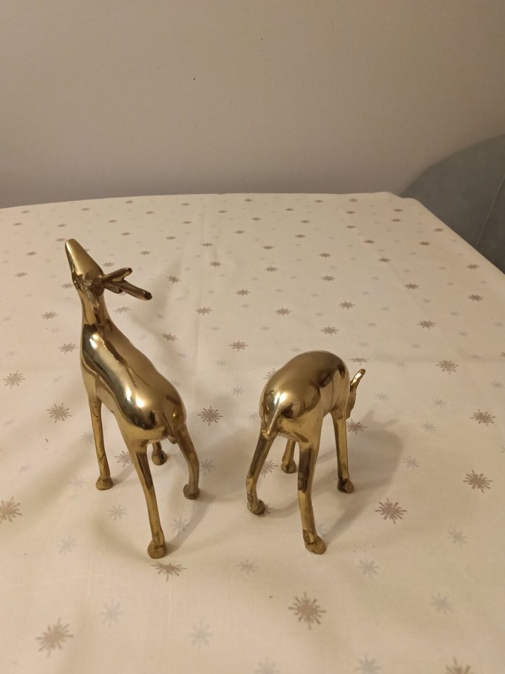 Antika Pirinç Geyik Biblo Seti - Görsel 3