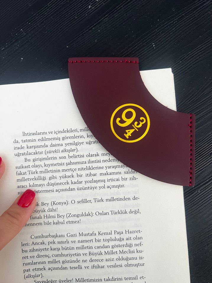 Bordo Deri Mouse Pad kitap ayraçı harry pother - Görsel 2