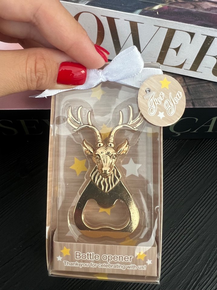 Parlak Altın Bohem Erkek Anahtarlık Şişe Açacağı - Görsel 2