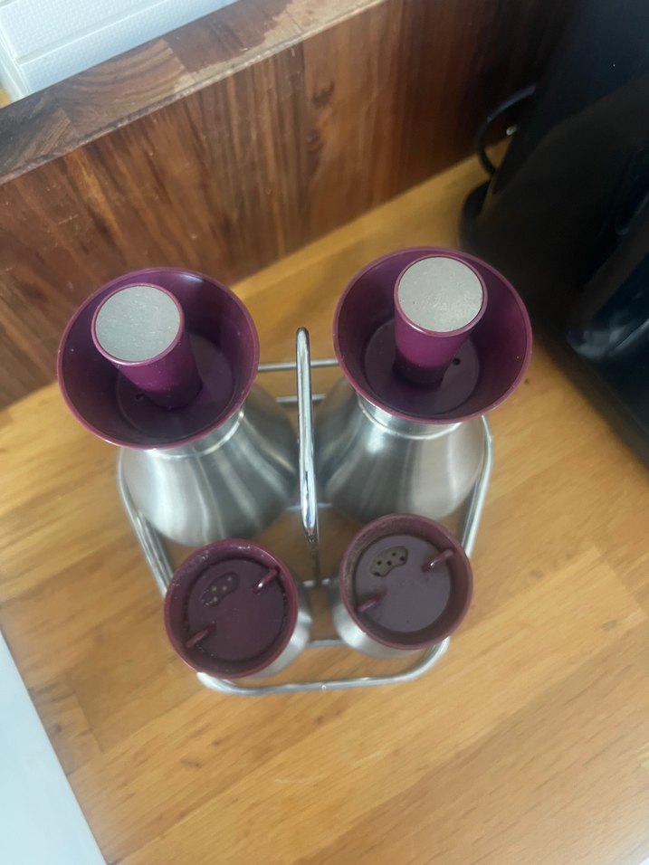 Mor Kapaklı Paslanmaz Çelik Baharat Seti - Görsel 3