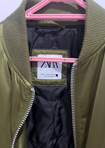 Haki Parlak Bomber Ceket - Görsel 4