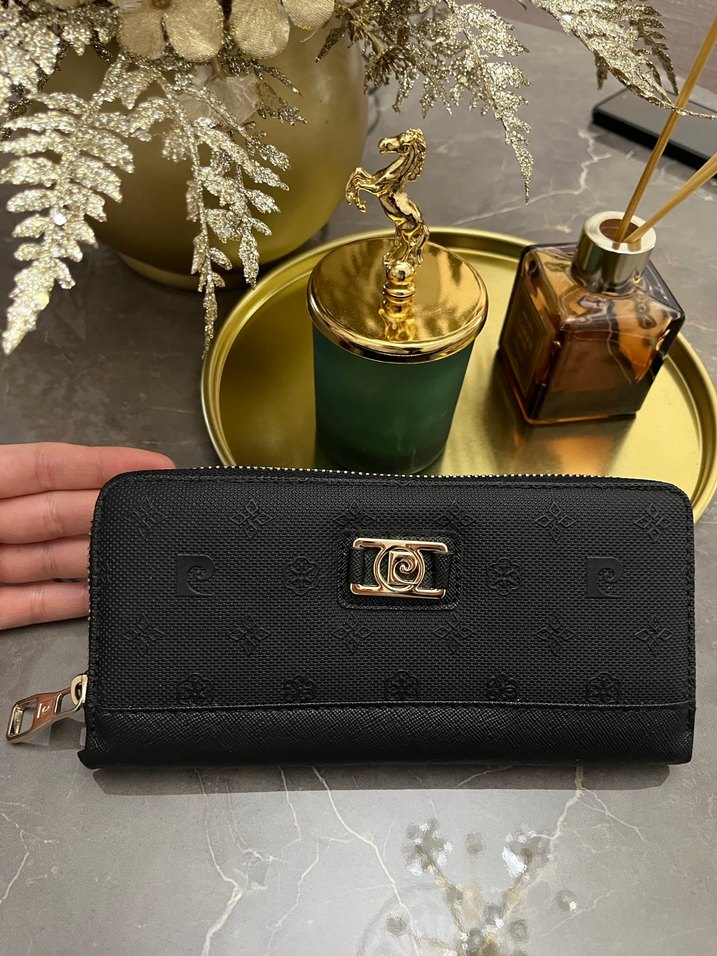 Siyah Deri Kadın Fermuarlı Cüzdan - Görsel 5