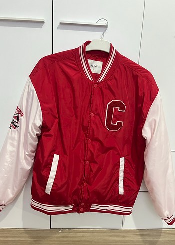 Kırmızı Beyzbol Tarzı  Ceket - Görsel 3