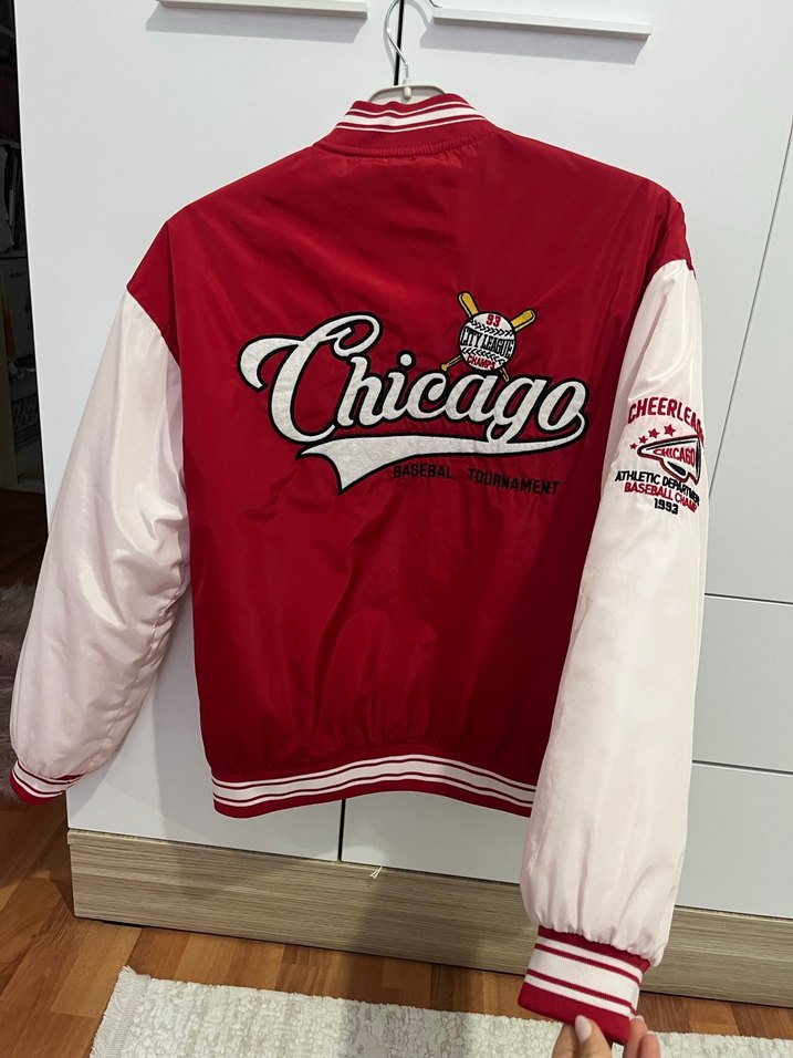 Kırmızı Beyzbol Tarzı  Ceket - Görsel 2