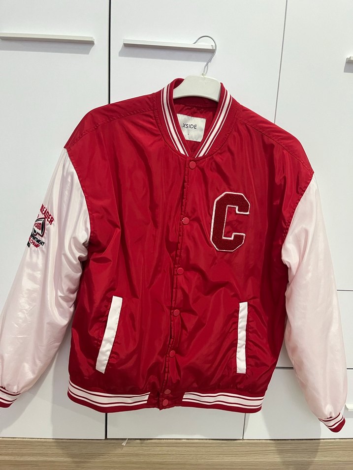 Kırmızı Beyzbol Tarzı  Ceket - Görsel 3