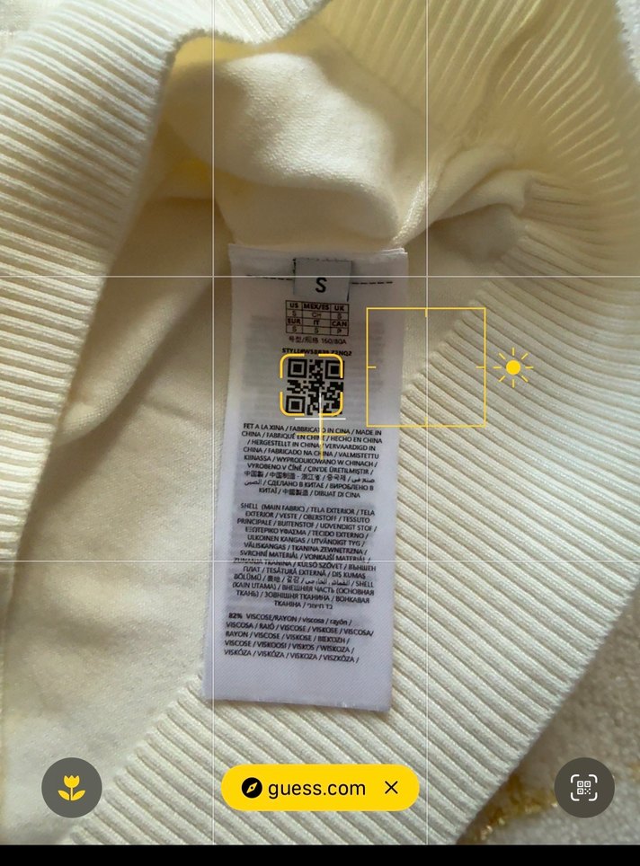 Beyaz GUESS Payetli Nakışlı Sweatshirt - Görsel 4