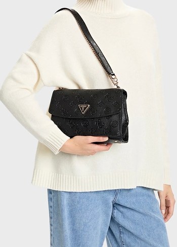 Zincir Detaylı Siyah Deri Kadın Çanta - Görsel 8