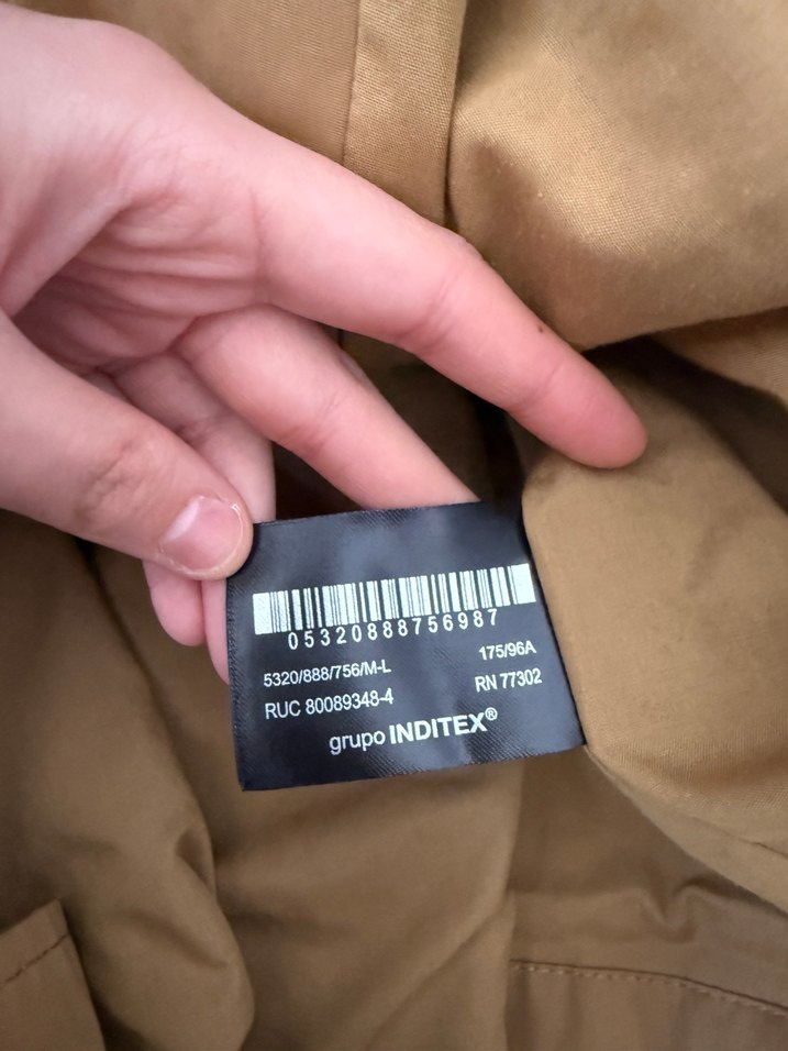 Zara Bej Kemerli Midi Kadın Ceket - Görsel 5