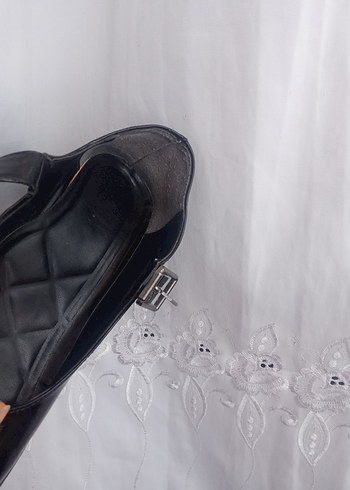 Kadın Siyah Rugan Platform Topuklu Ayakkabı - Görsel 7