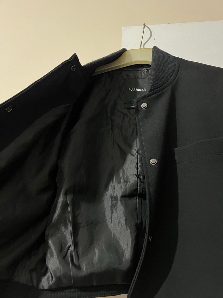 Düğmeli Siyah Midi Kadın Ceket - Görsel 3