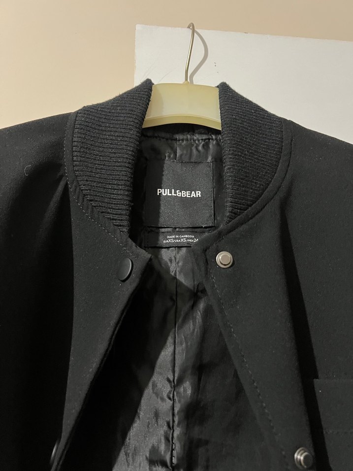 Düğmeli Siyah Midi Kadın Ceket - Görsel 2