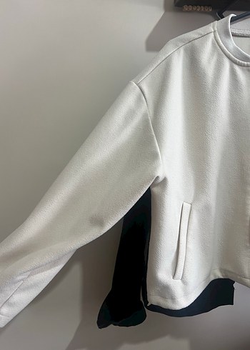 Düğmeli Beyaz Kadın Ceket - Görsel 6