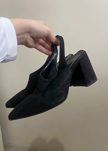 Siyah Minimalist Stiletto Topuklu Kadın Ayakkabı - Görsel 3