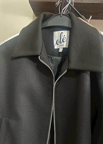 Siyah Fermuarlı Midi Kadın Ceket - Görsel 5