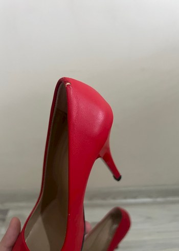 Kırmızı Stiletto Topuklu Kadın Ayakkabı - Görsel 5