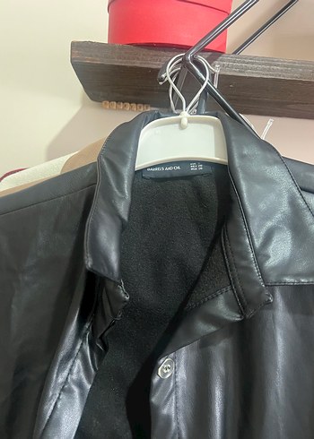 Düğmeli Siyah Deri Kadın Yelek - Görsel 8