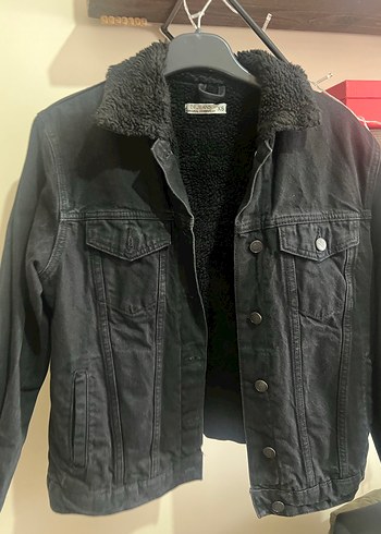 Siyah Kadın Denim Ceket, Salaş Kesim, Midi Boy - Görsel 5