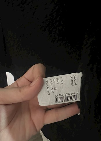 Siyah Kadın Denim Ceket, Salaş Kesim, Midi Boy - Görsel 7