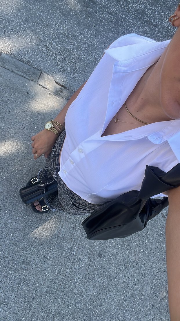 Beyaz Mini Kolsuz Gömlek - Görsel 2