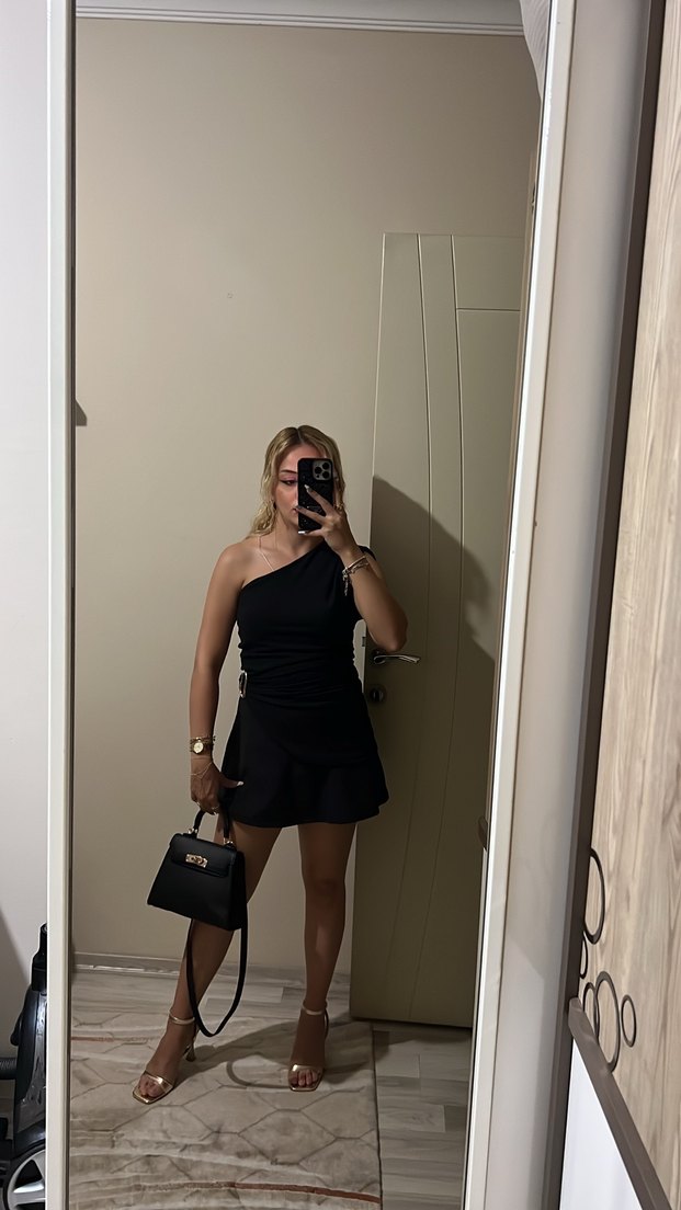 Siyah tek kol üst - Görsel 4