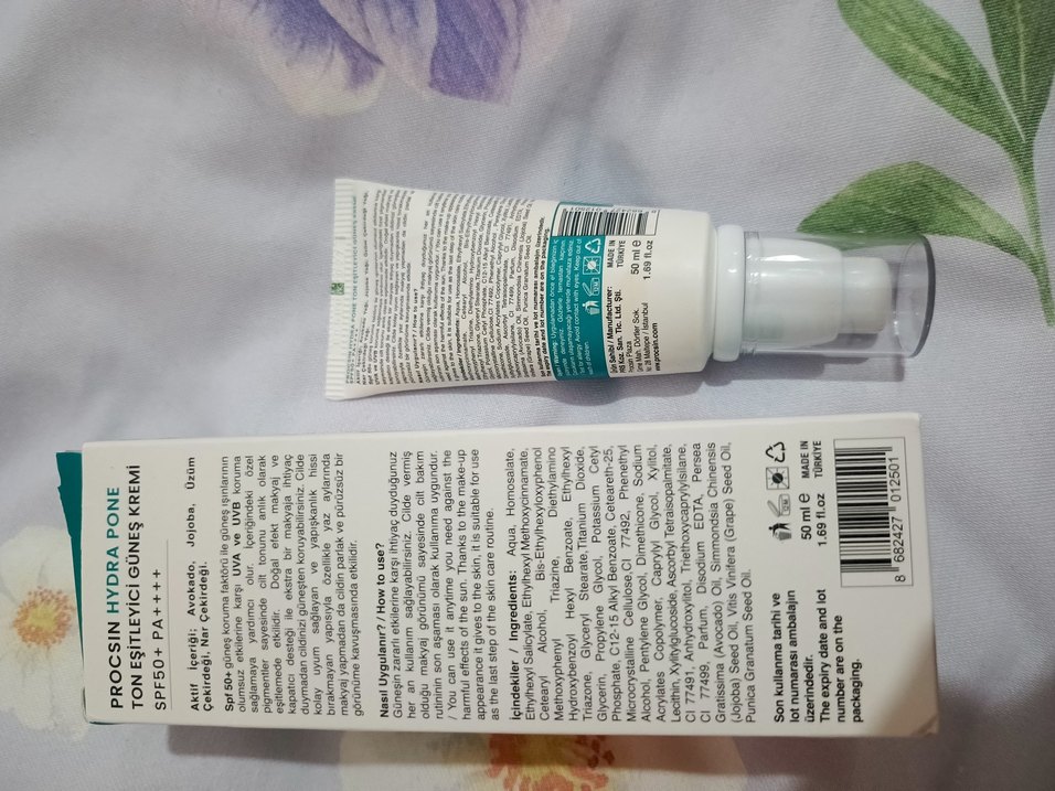 Procsin Hydra Pone Ton Eşitleyici Güneş Kremi SPF 50+ - Görsel 2