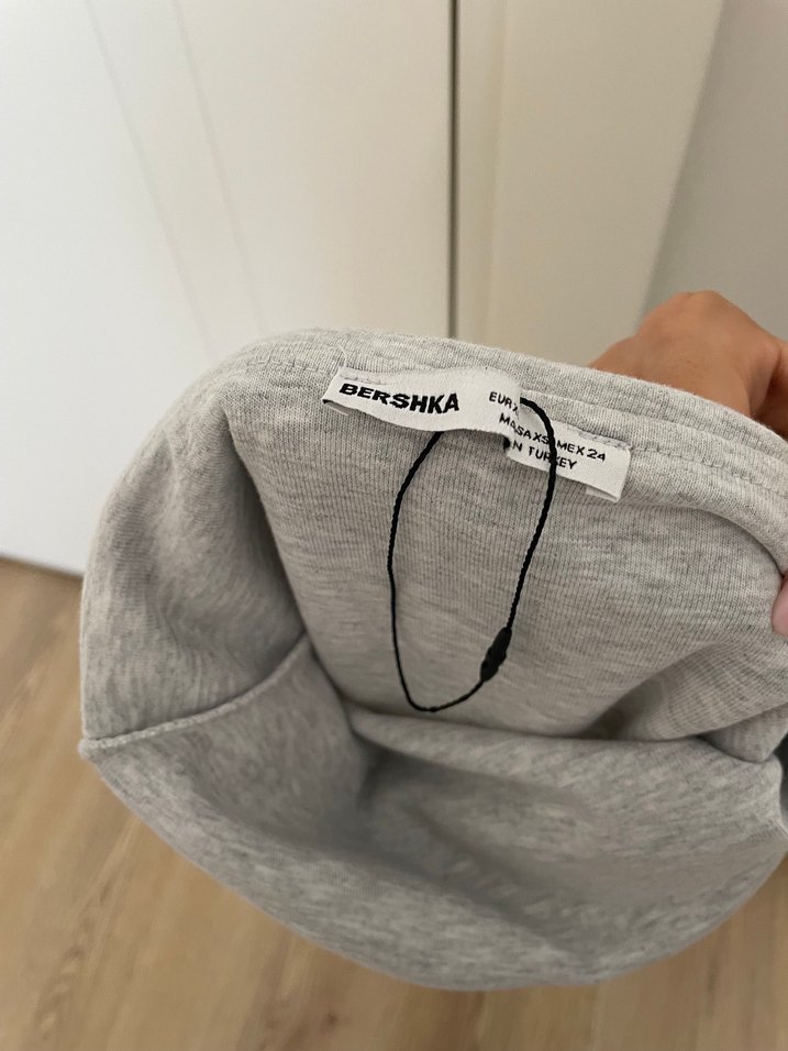 Gri mini dar saran elbise - Görsel 2