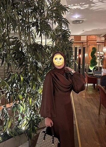 Diğer Kahverengi saten abiye 