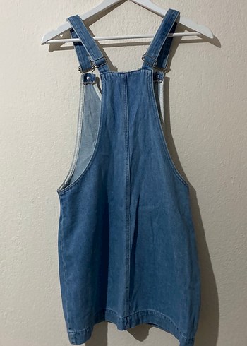 Mavi Denim Fermuarlı Kısa Salopet - Görsel 4