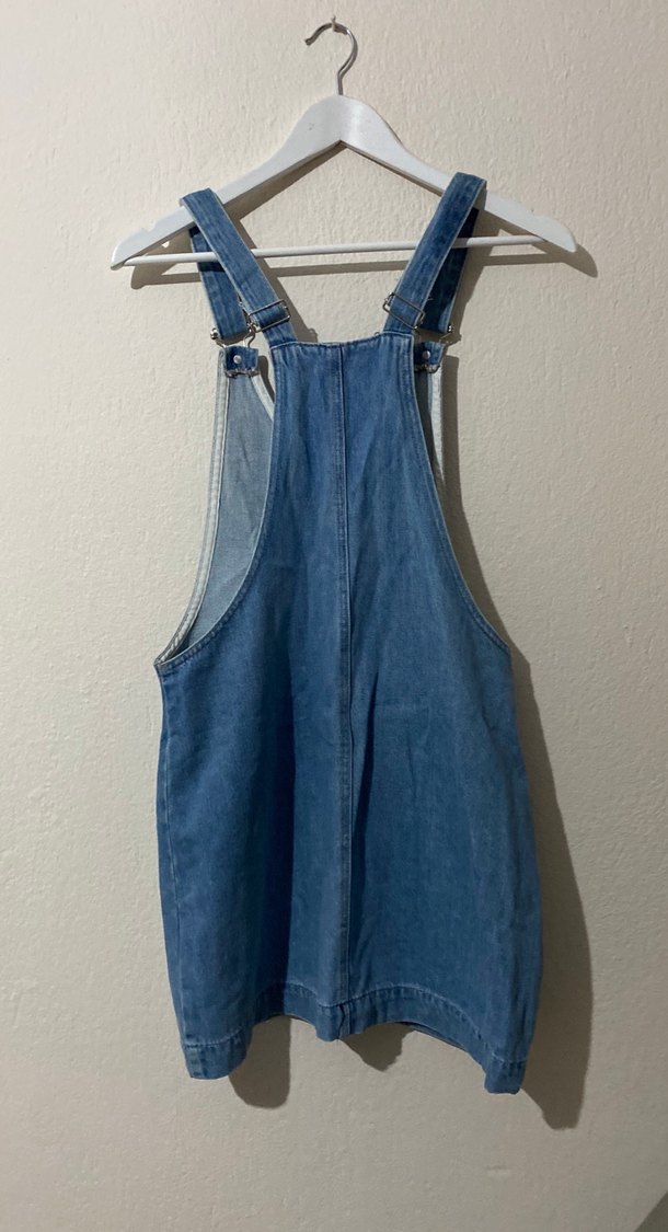 Mavi Denim Fermuarlı Kısa Salopet - Görsel 4